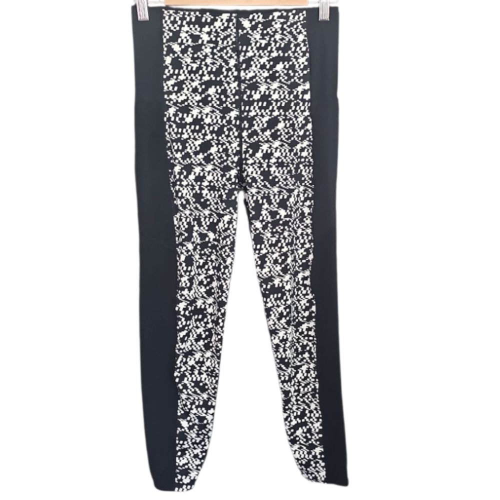 Sweaty Betty Power 7/8 Leggings Black White Us8/10 High Rise Compression Workout